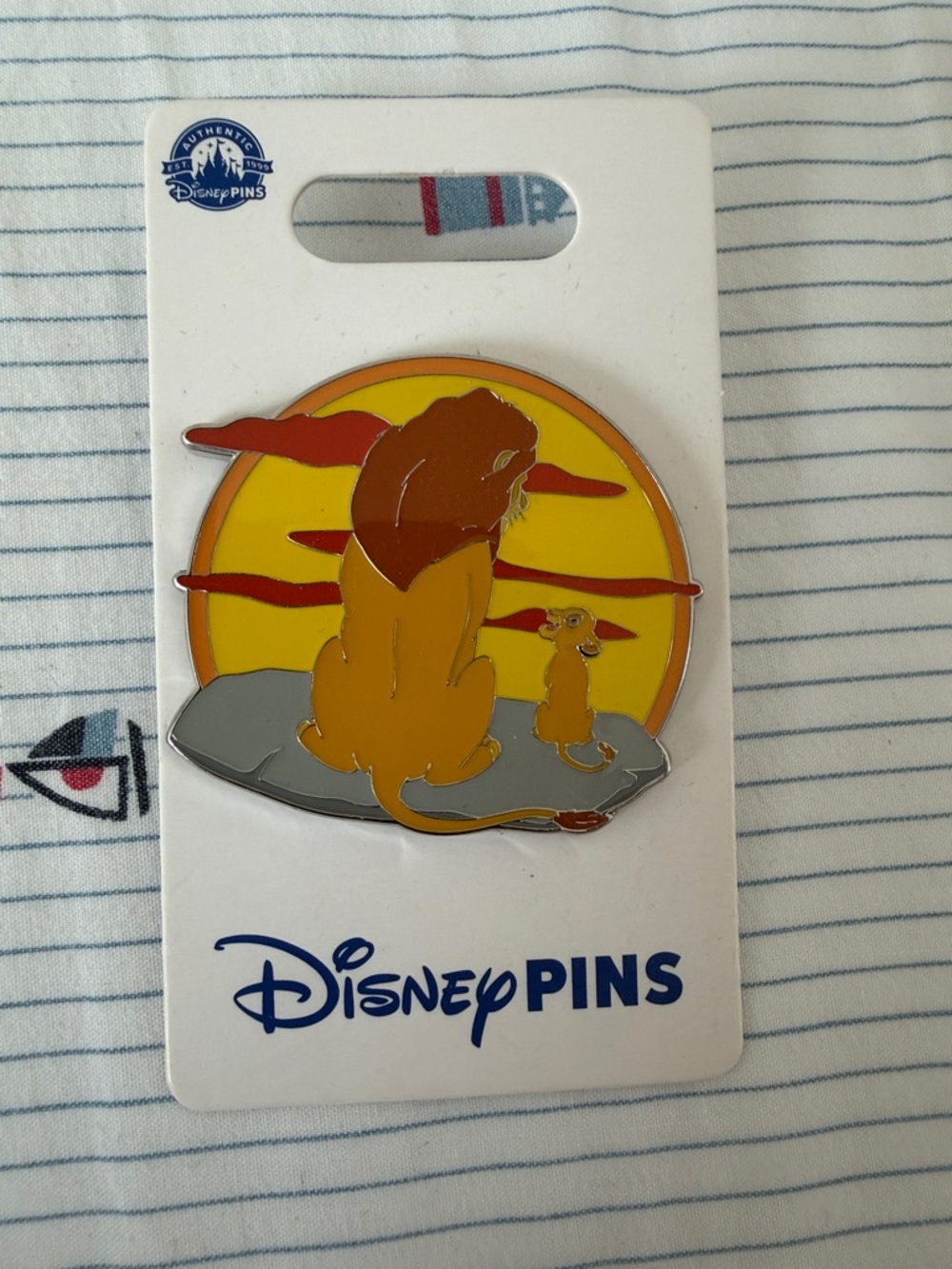 Disney Lion King Sunset Enamel Pin - Yellow & Brown